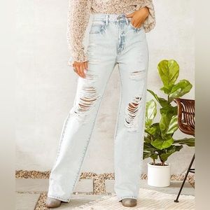 Kancan Signature High Waisted Wide Leg Jean